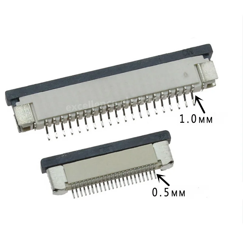 10PCS FPC 0.5MM/1.0MM Connector Socket Drawer/Clamshell Upper/Lower /Vertical Contact 4/6/8/10/12/14/16/18/20/22/24/26/28/30-60P