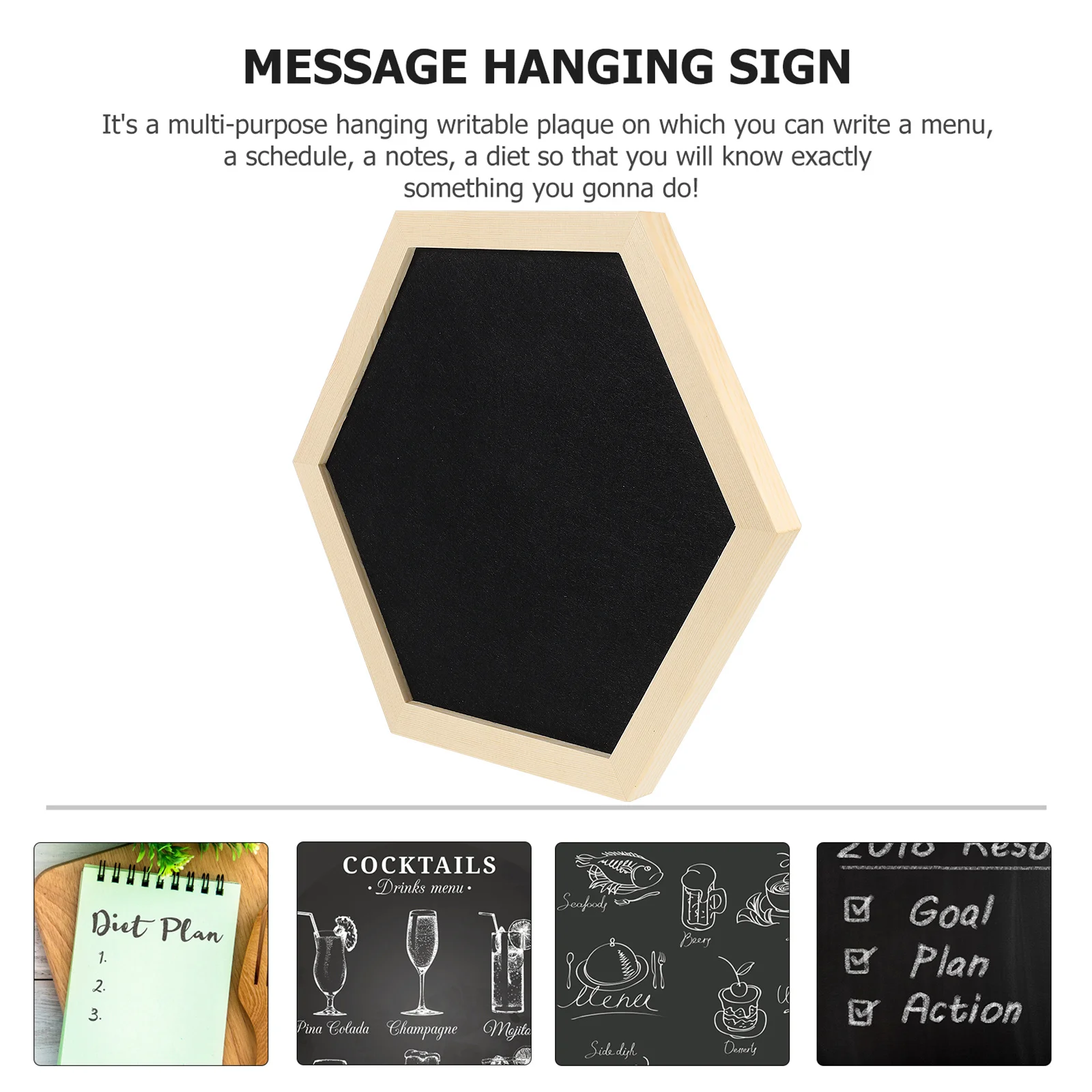 1Pcs Unique Geometric Felt Wooden Message Board Easy Install Photo Storage Frame Artistic Home Decoration Message Board