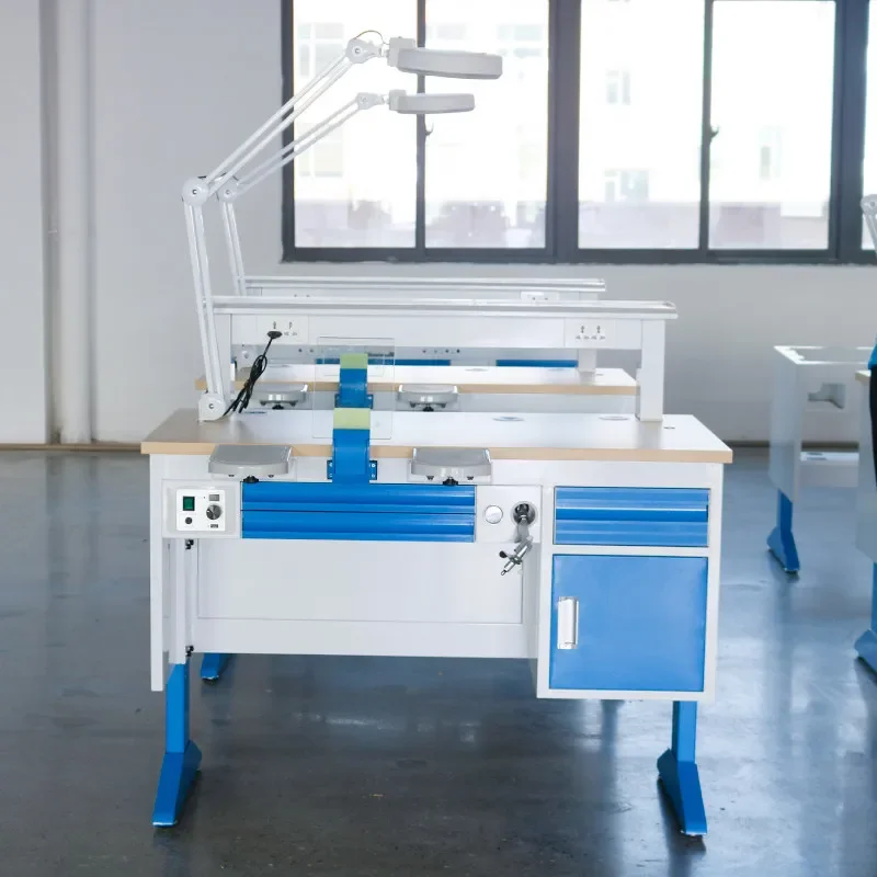 Dental Technician Desk Oral Denture Processing Factory Technician Desk Dental Clinic Table with Vacuum 1M1.2M Teaching Table