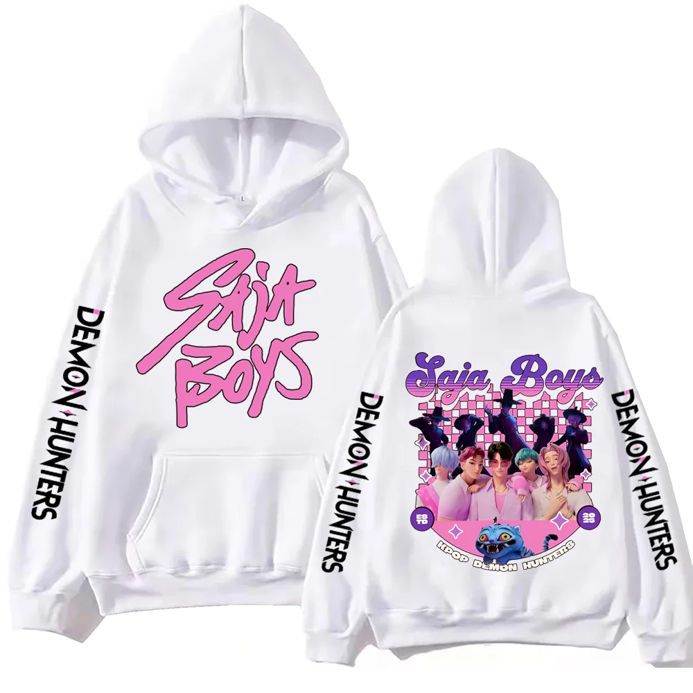 

Saja Boys KPop Demon Hunters Graphic Hoodie Harajuku Hip Hop Y2k Hooded Pullover Tops Fall Winter Long Sleeves Sweatshirt