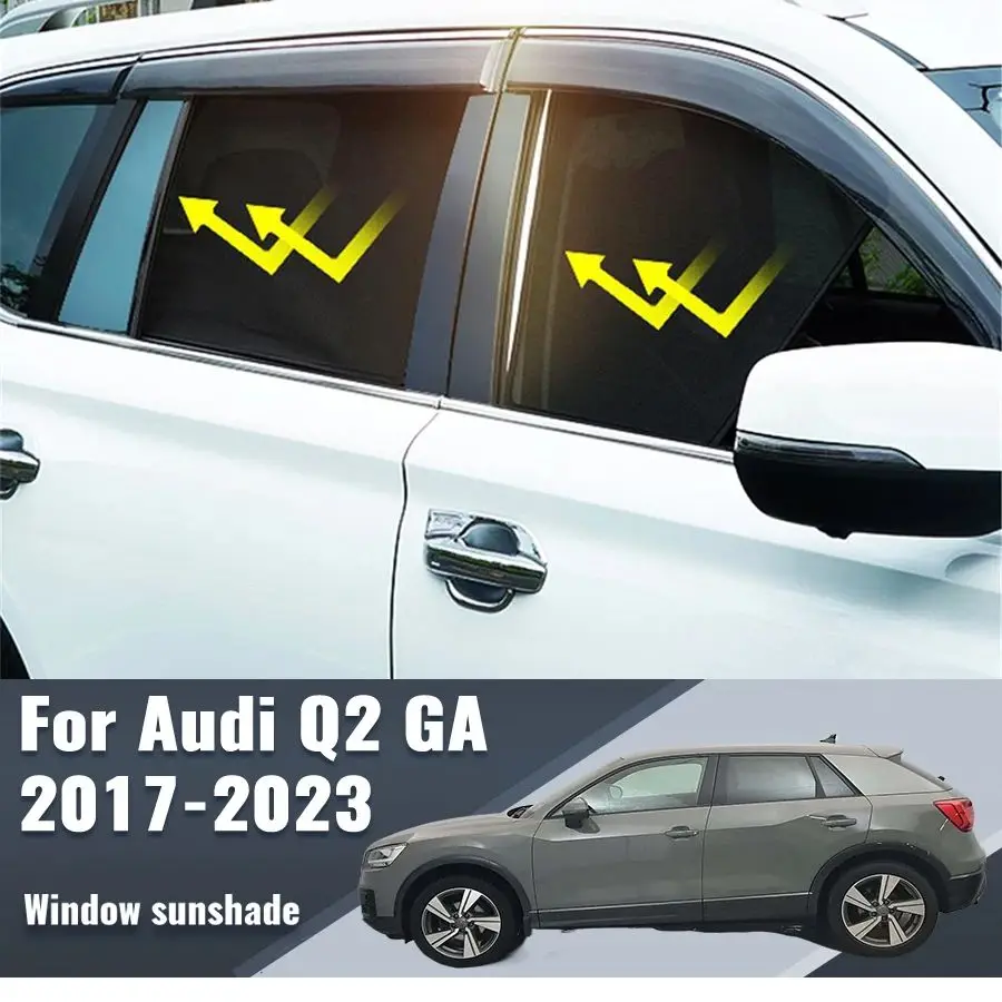 

For Audi Q2 2017-2024 Car Sunshade Visor Front Rear Windshield Frame Curtain Side Window Sun Shade