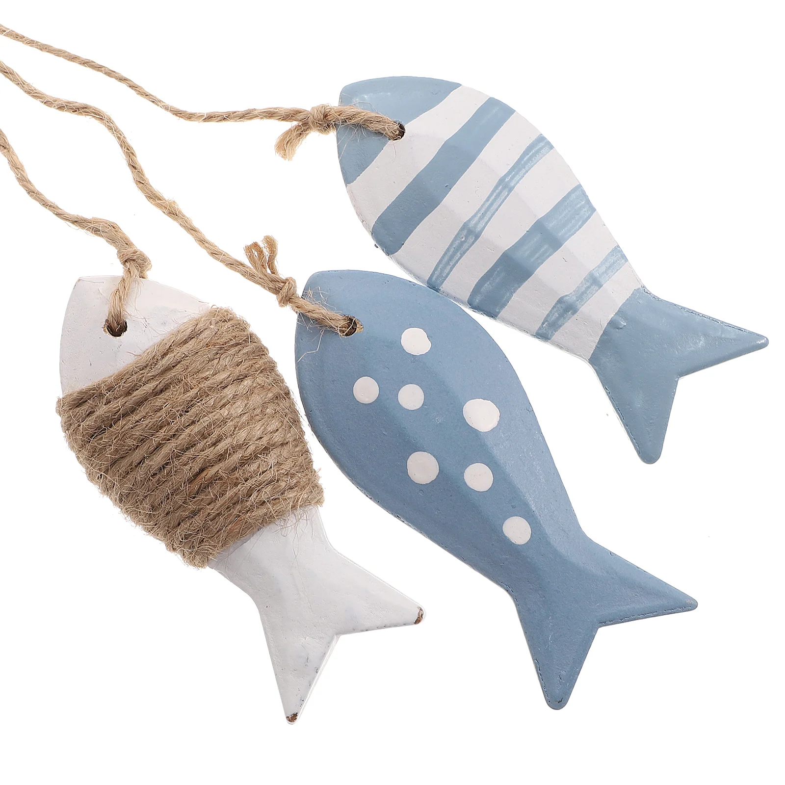 

Small Fish String Wooden Fish Sea Pendant for Kindergarten Decoration (Dot String) Hanging Pendant Wooden Fish Pendant