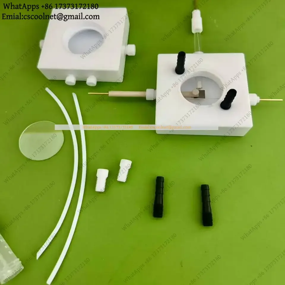 k06 k3 In-Situ Raman Electrolysis Cell 10ml PTFE Body 37mm Quartz Window Lab Electrochemical Cell Replacement Part