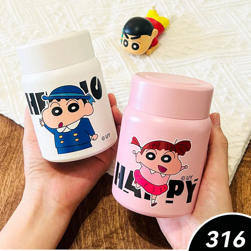 Crayon Shin Xiaoxin Stainless Steel Children'S Insulated Cup 316 Stainless Steel Water Cup Mini Cartoon Portable Cup Kids Gifts