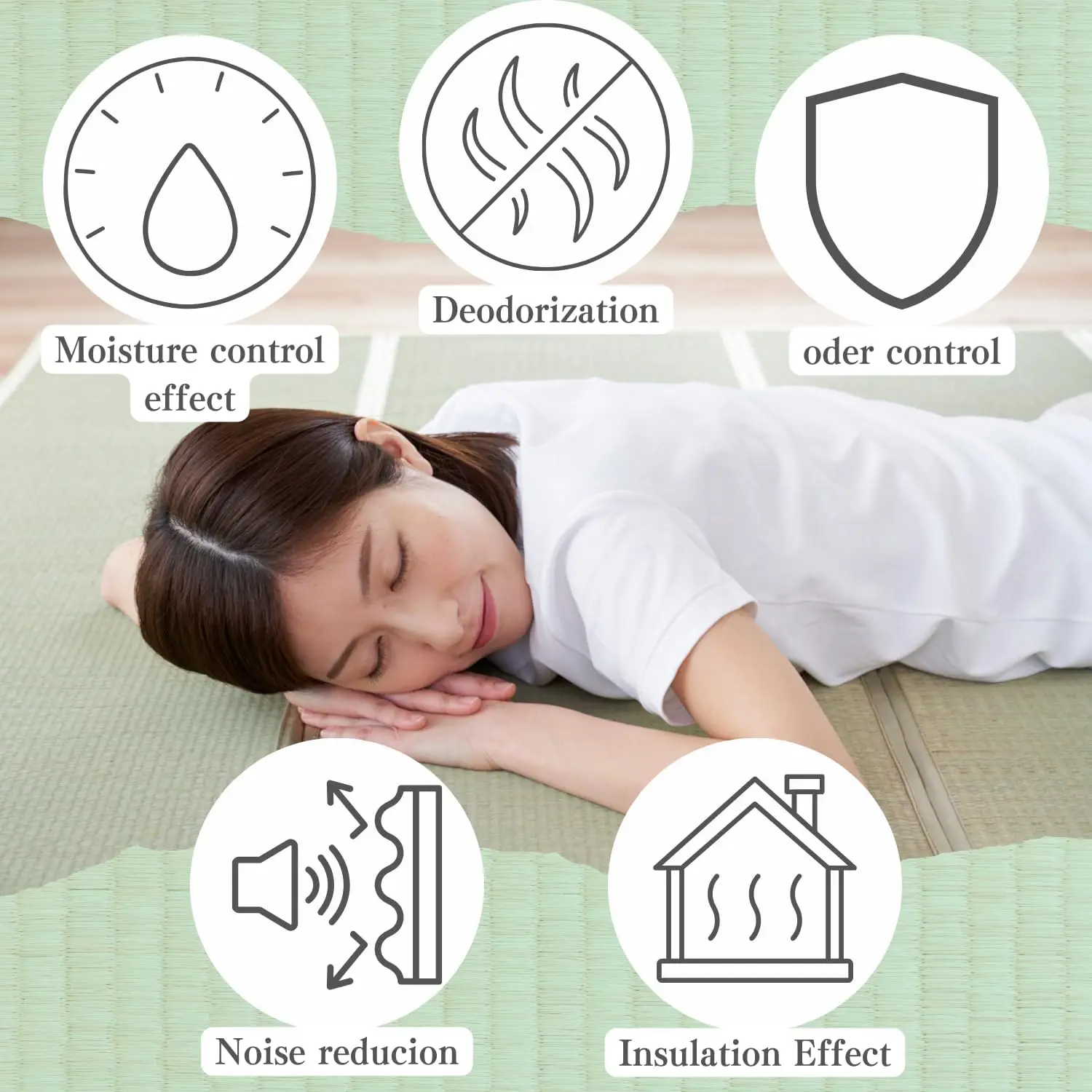 Japanese Tatami Mat (Igusa Mattress), Foldable, Rush Grass, Floor Sleeping Japanese Futon Mattress Meditation Yoga Zen (Full XL)