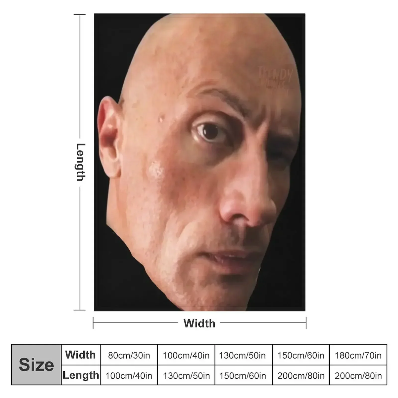 The Rock Eyebrow Raise Face Meme Throw Blanket Decorative Beds Summer Weighted blankets ands Plush Flannels Blankets