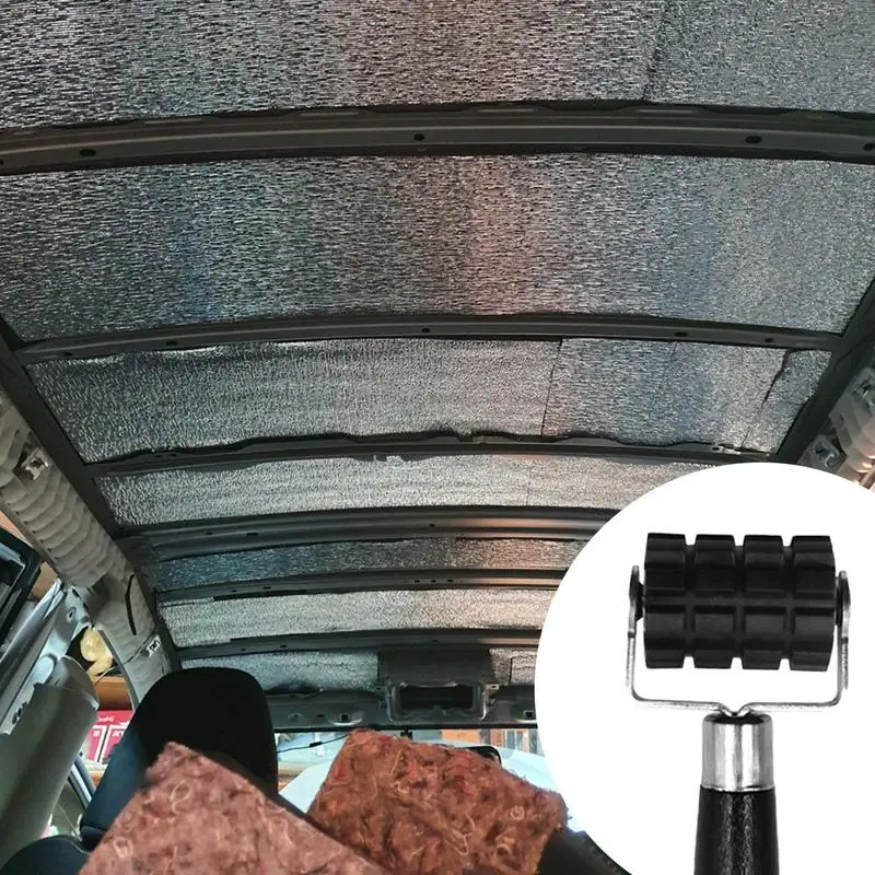 Sound Deadening Roller Tool Automotive Soundproofing Compacting Roller Rubber Handle Heavy Duty Sound Deadener Installation Tool