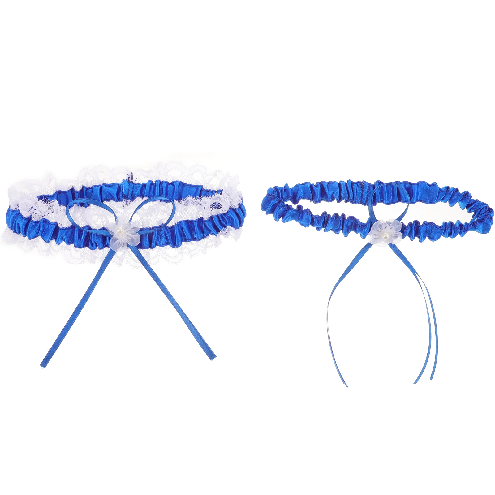 1 paio di giarrettiere da sposa in pizzo, fascia per coscia, design floreale, morbida fascia per gambe in pizzo elasticizzato, accessorio per ballo di fine anno