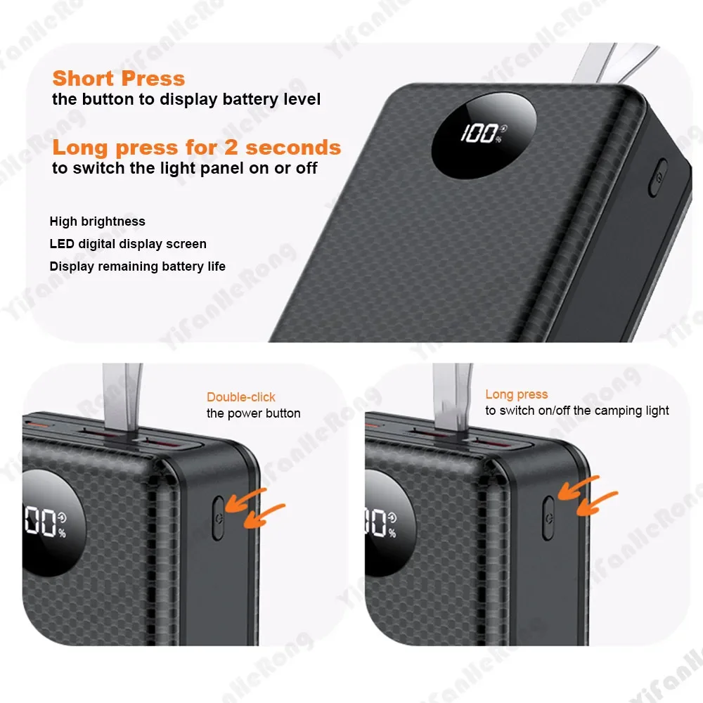 12 18650 Battery 22.5W Power Bank Case Battery Storage Box P12 Flashlight Quick DC Charge Dual USB DIY Shell 18650 Holder Box