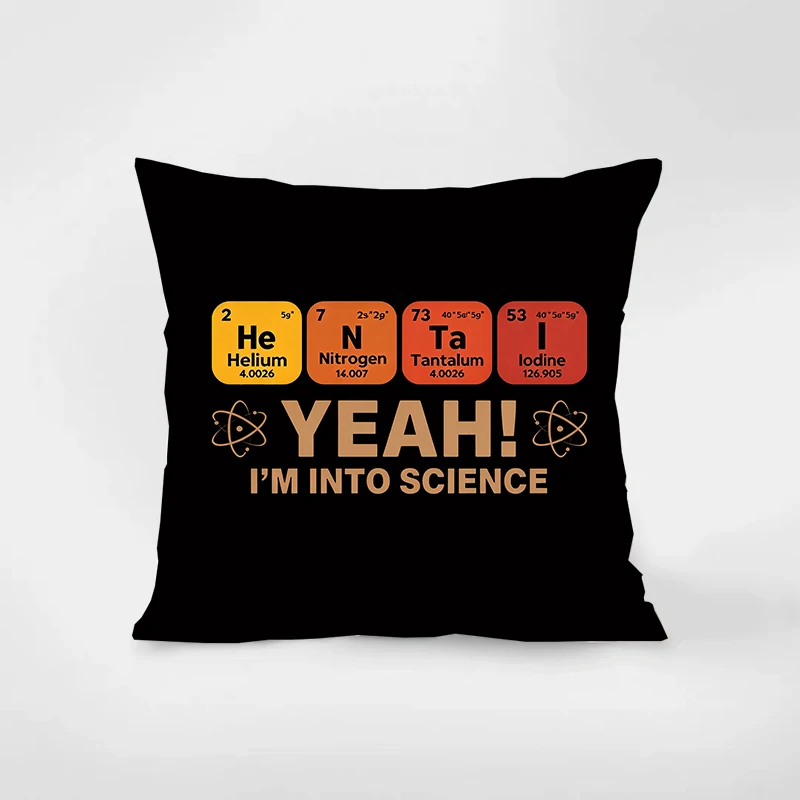 Hentai Periodic Table Funny Science Anime Lover Pillowcase Home Decorative Gift Sofa Car Super soft Cushions Square Pillowcase