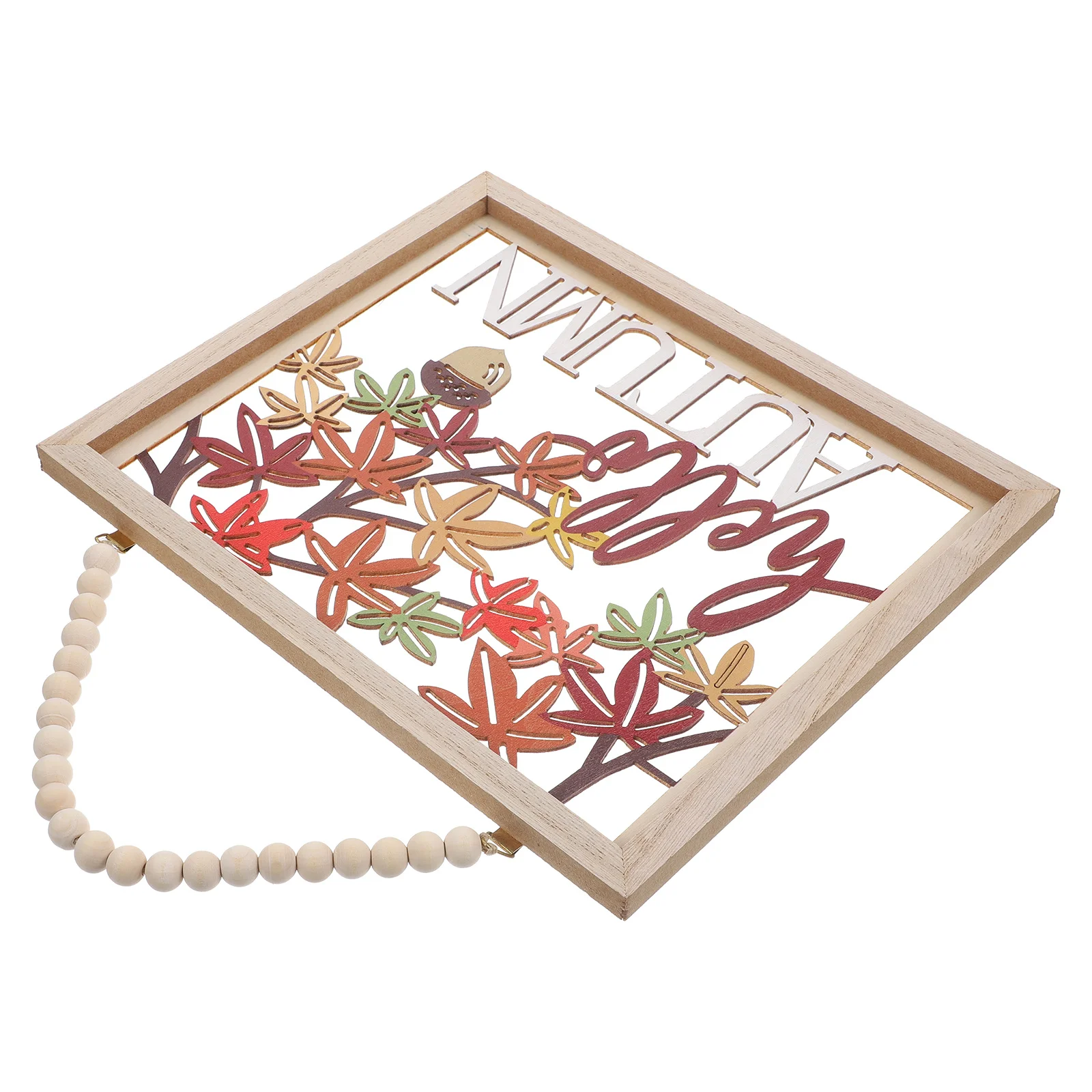 

Wooden Beaded Hanging Ornament Bright Color Fade Resistant Smooth Surface Rustic Farmhouse Welcome Sign For Front Door Porch