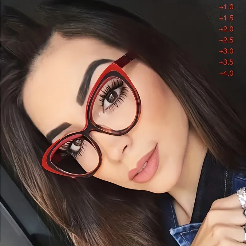 New Cat Eye Reading Glasses Summer Decoration Anti-blue Light Glasses Fashion Package Flower Glasses