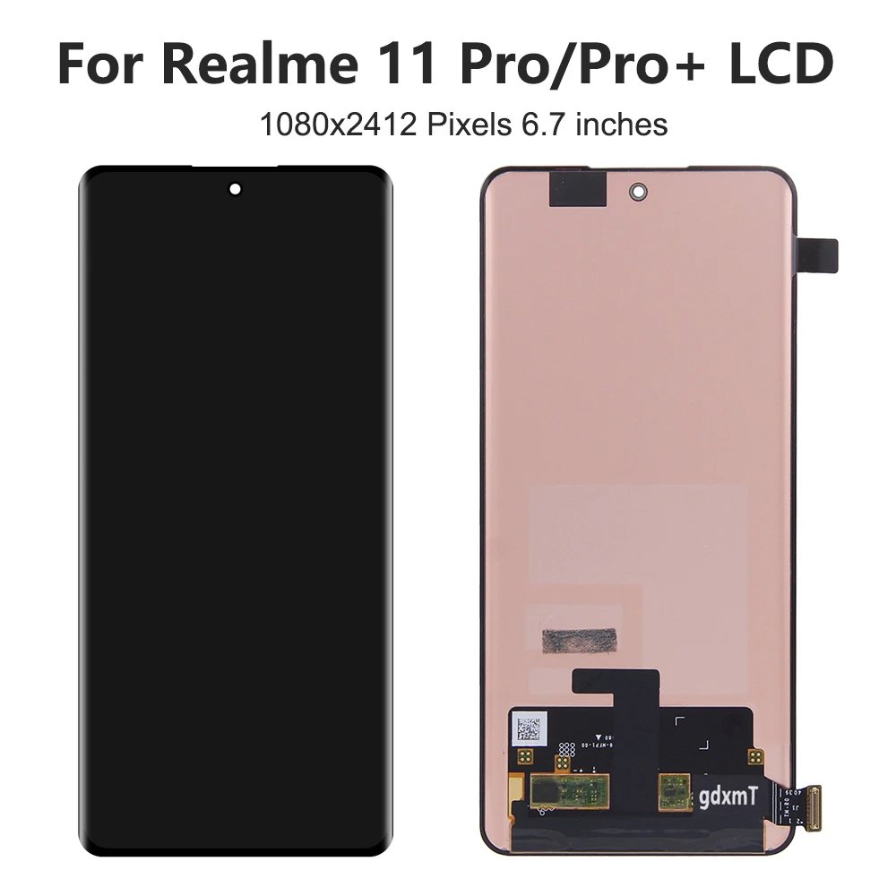 For OPPO Realme 11 Pro RMX3771 6.7''AMOLED For Realme 11 Pro Plus RMX3740 LCD Display Touch Screen Digitizer Assembly Replacemen