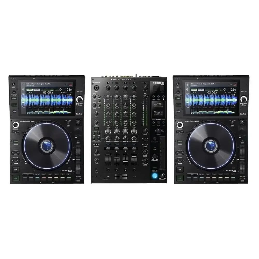 

High Quality Sales On DJ SC6000 Players + Denon DJ X1850 Mixer and Covers Bundle - New