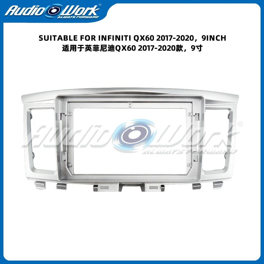 راديو السيارة ستيريو نظام تحديد المواقع مشغل MP5 2 Din Fascias لوحة لوحة القيادة غطاء إطاري لإنفينيتي QX60 2017-2020 9 بوصة أندرويد #3