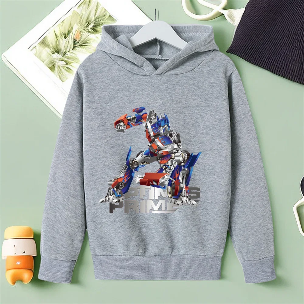 Fall's Latest Hoodie for Kids Stylish Sporty and Super Comfy Featuring Cool Transformers Print Perfect for Trendsetters