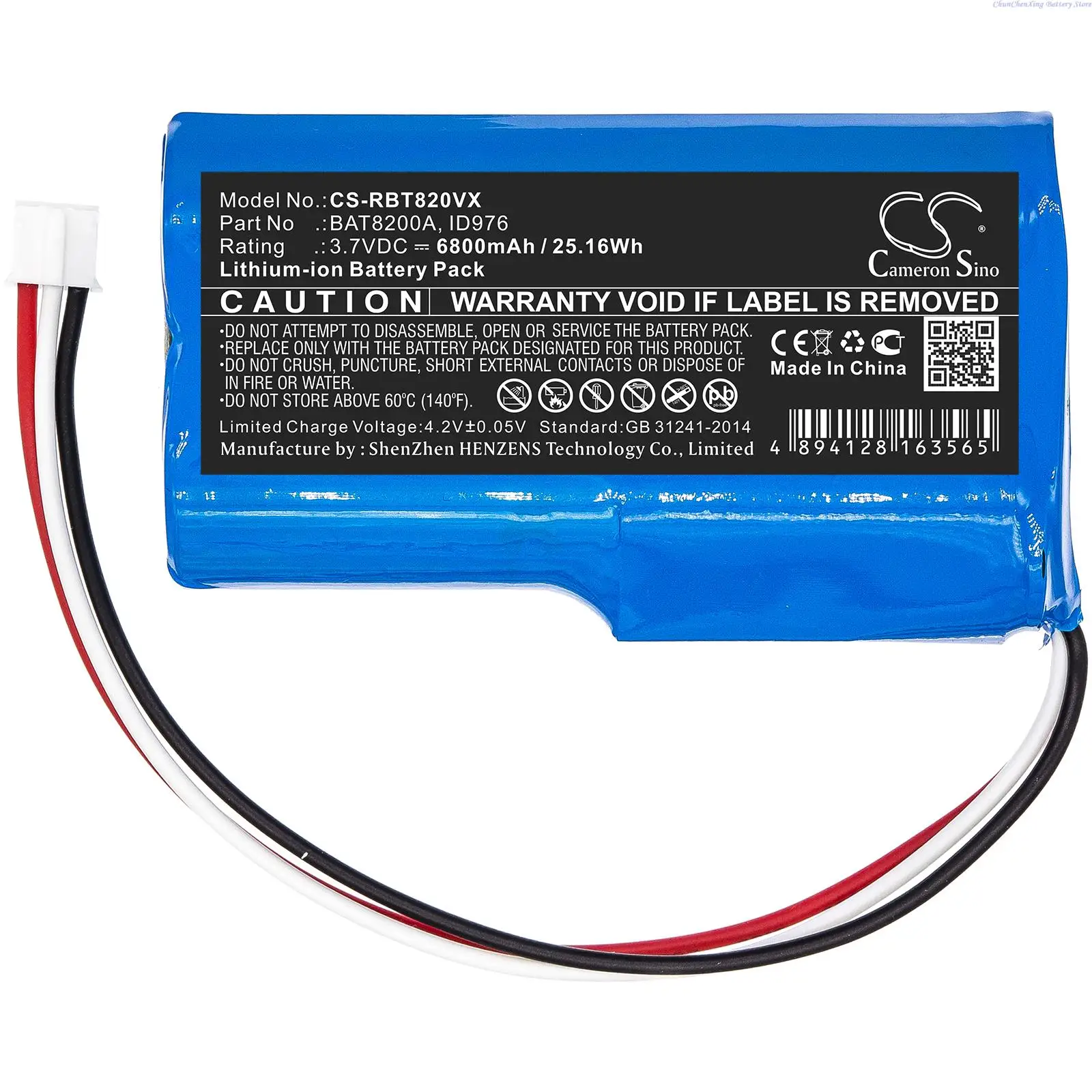 Cameron Sino 3.7V 6800mAh Lawn Mowers Battery BAT8200A, ID976 for Robomow Robozone Switch 2019 +TOOL
