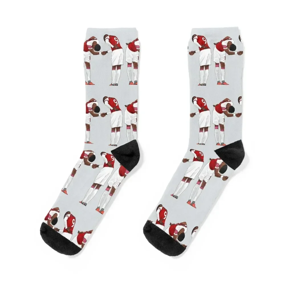 

Aubameyang and Lacazette Socks colored FASHION heated sports stockings Designer Man Socks Women's