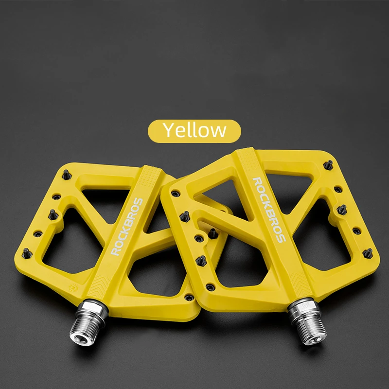 ROCKBROS Fahrradpedale Fahrrad Ultraleichte Dichtungslager Radfahren Nylon MTB Straßenpedale Flache Plattformpedale Fahrradteile Zubehör