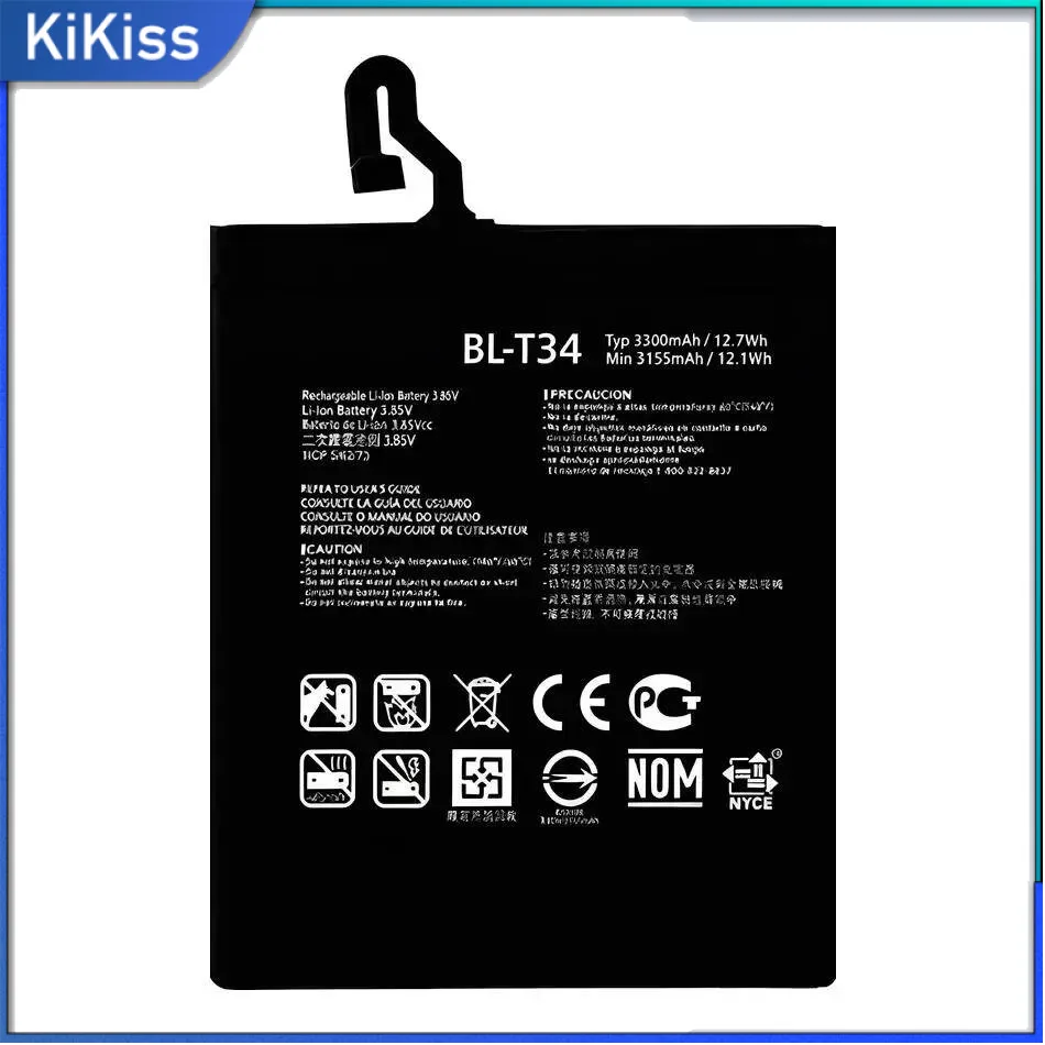 

BL-T34 For LG V30 V30+ V30A H930 H932 LS998 3300Mah Mobile Phone Battery Good Low-Temperature Performance