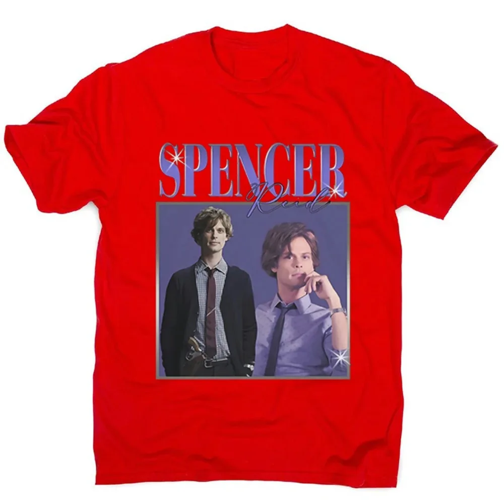 Streetwear Harajuku Vintage Spencer Reid T-shirt Criminal Minds TV Series Homage Matthew Gray Gubler Tv Show Inspired Fans Tees