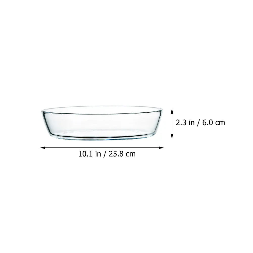 

1Pcs Heat-Resistant Glass Baking Tray White 1600ml High-Temperature Microwave Oven Safe Practical Glass Plate
