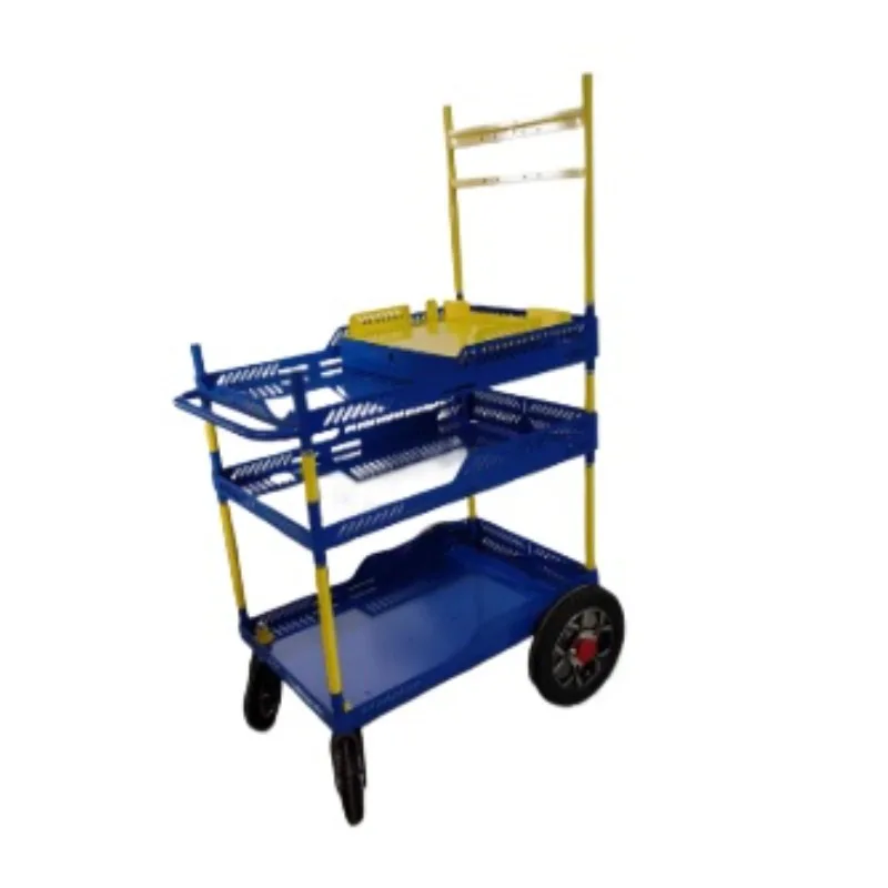 Live stream cart automatically follows outdoor trolley folding dual base station electric intelligent tool cart