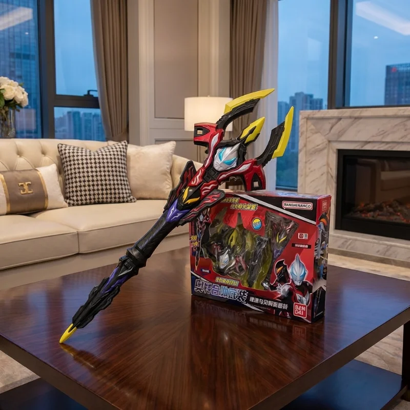 

Bandai Genuine Ultraman Sparklence Transformation Device Jetta Yubelia Set Action Figure Gear for Kids Hero Role Play Presents