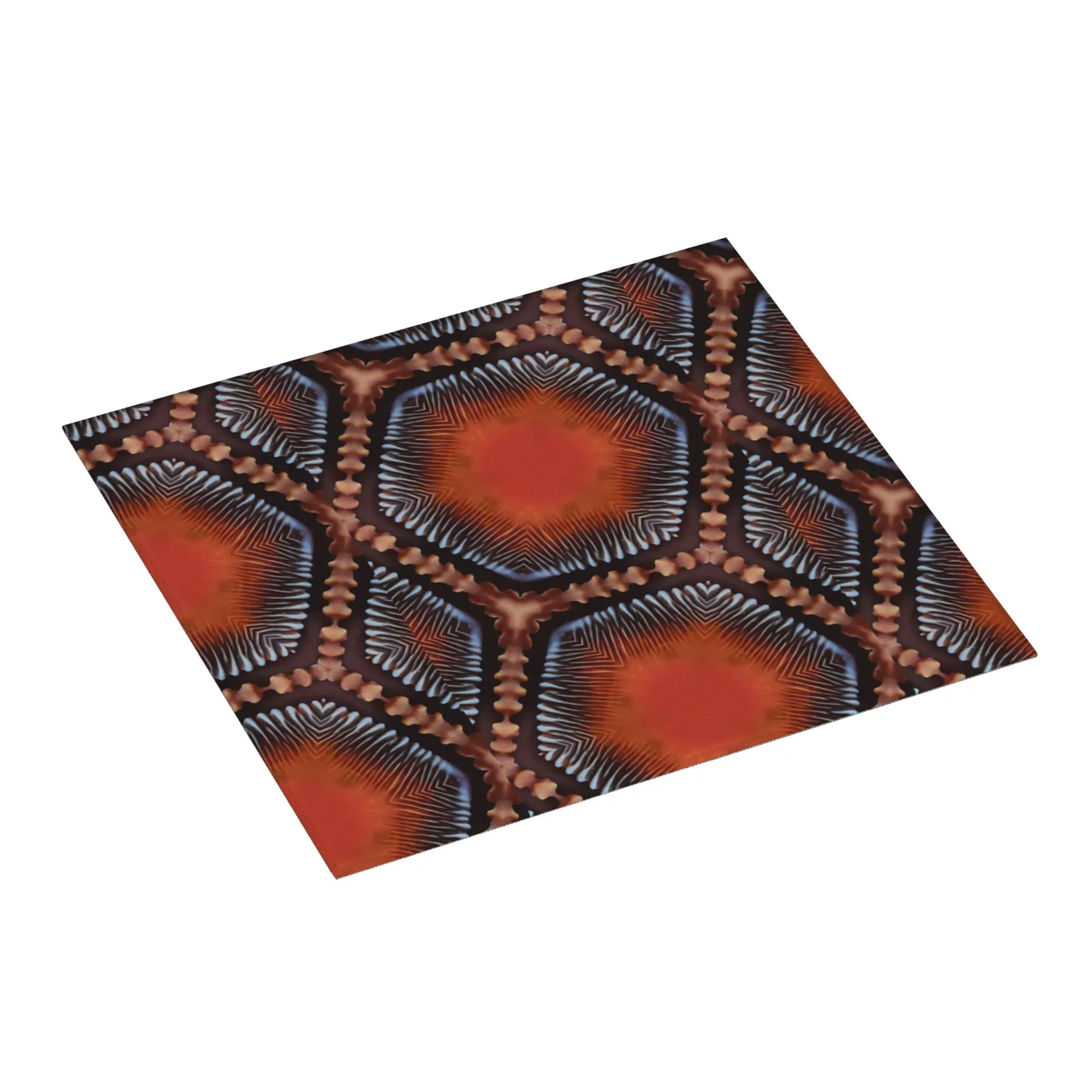 Drying Mat For Kitchen African Print Colorful Brown And White Colors Water Absorbent Waterproof Kitchen Counter Protector Mat