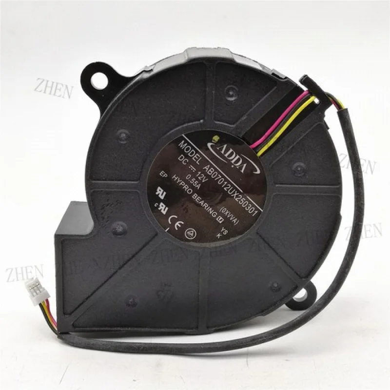 

Y Y 1 шт. новый ADDA AB07012UX250301 DC12V 0,55A 3-проводной вентилятор охлаждения проектора # QW.