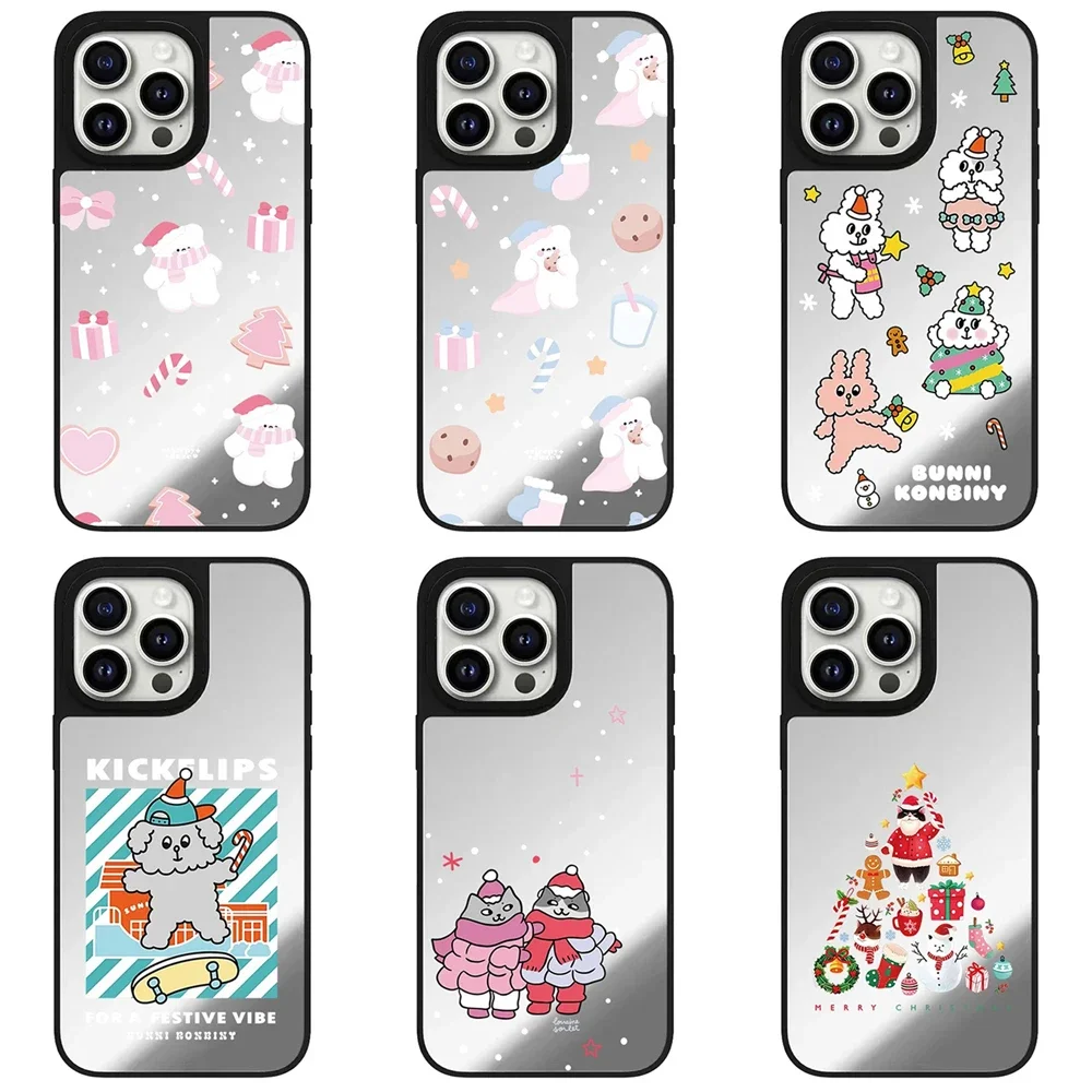 

Christmas Rabbit Cat Mirror iPhone 12 13 14 15 16 Pro Max Case - Protective iPhone Case with MagSafe