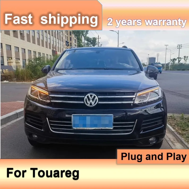 

Автомобильные аксессуары для VW Touareg, фара 2011-2015, фара Volkswagen Touareg, DRL, указатель поворота, ближний свет, линза проектора