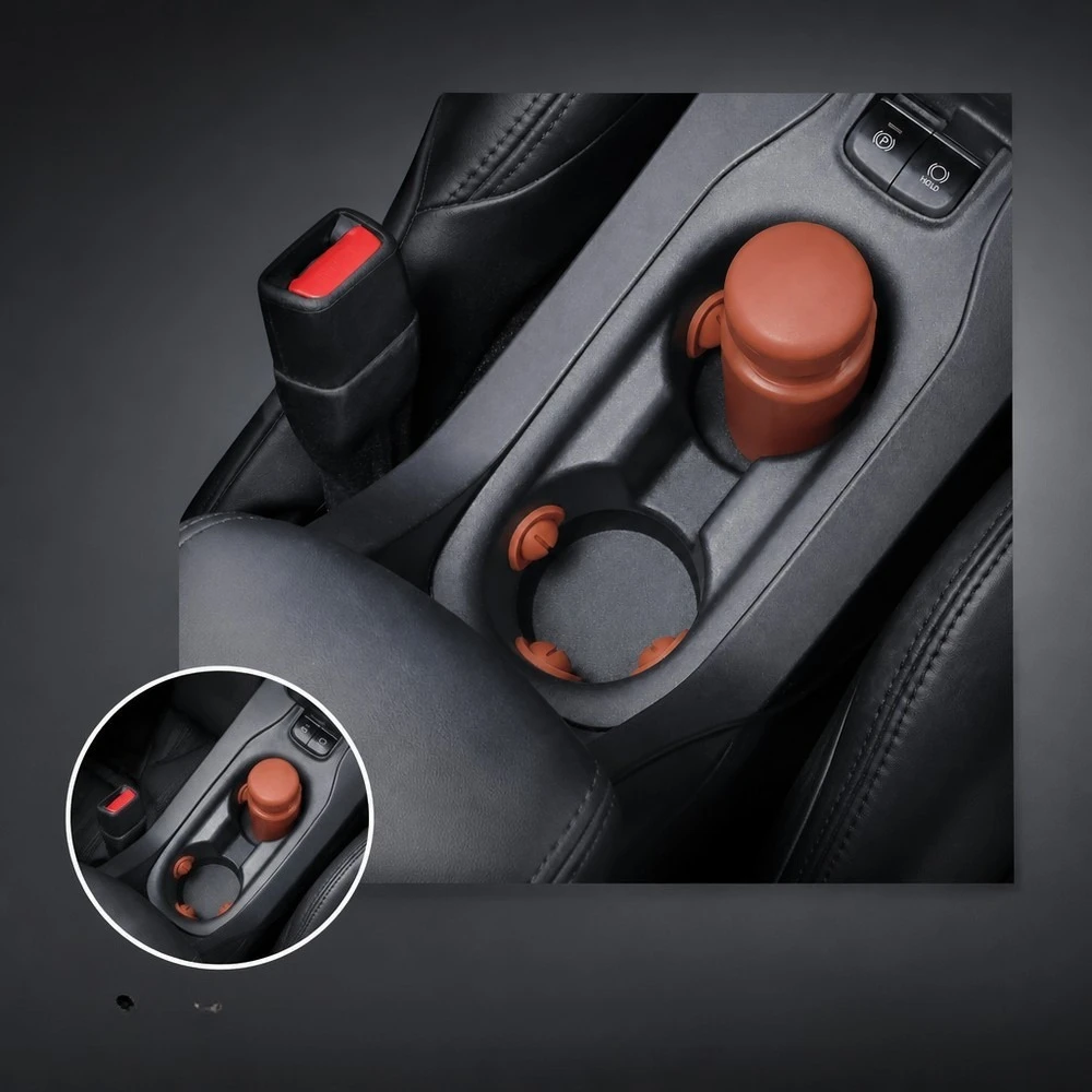 Silicone Car Water Cup Holder Limiter Anti-Shake Noise Reduction Fixing Insert for Central Control Cup Holder for Toyota