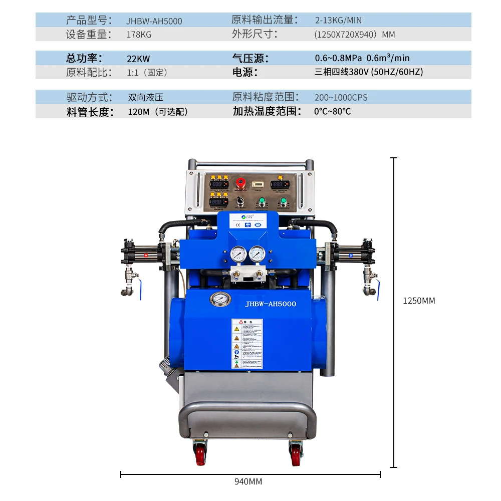 Hochpolymer-Injektionsmaschine Hochdruck-Polyurethan-Schaummaschine Highway Repair Subgrade