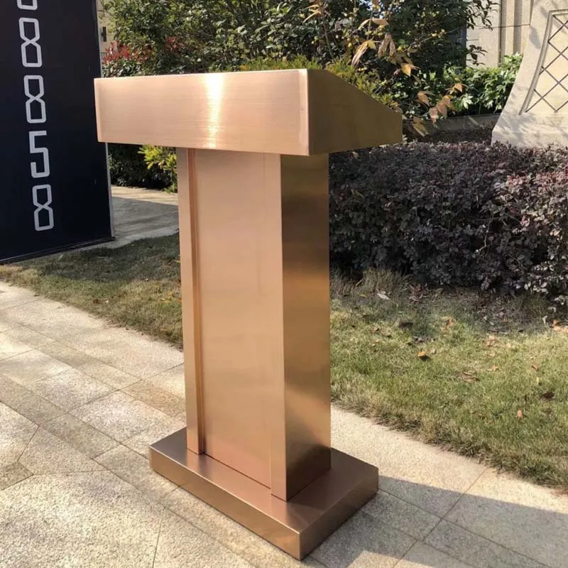 Stainless Steel Lecture Desk Reception Welcome Desk Presiding Outdoor Lecture