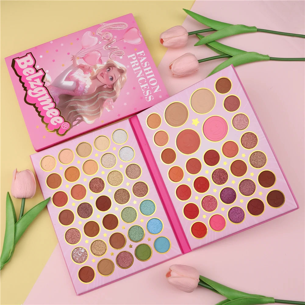 BELZGMEE 65 Colors Fashion Princess Matte Eye Shadow Palette Book Colorful Eyeshadow Pigments Professional Cosmetics for Eyes