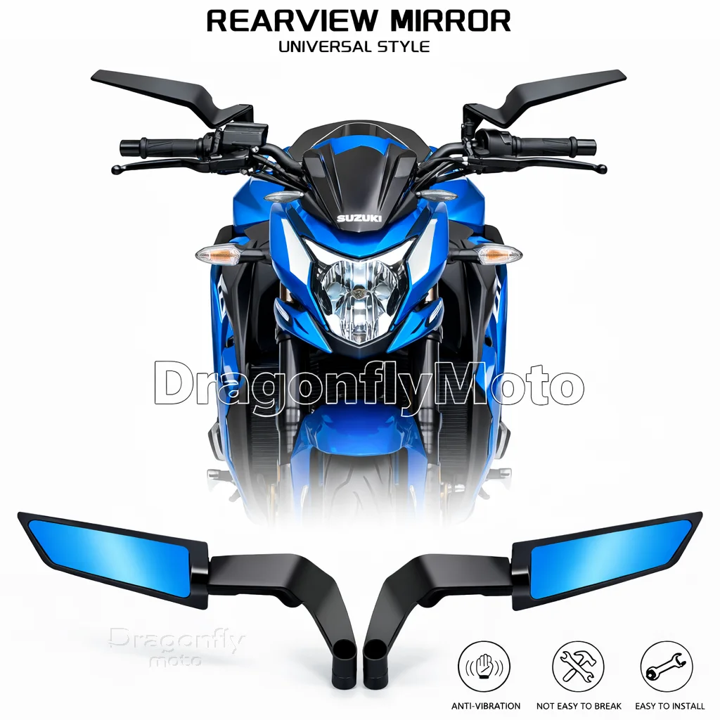 Motorcycle Rearview Mirror for Suzuki Burgman 400 SV650X GSX-S1000 GSX-S950 GSX-S750 GSX-S150 GSX-S125 Sports Rear View Mirrors