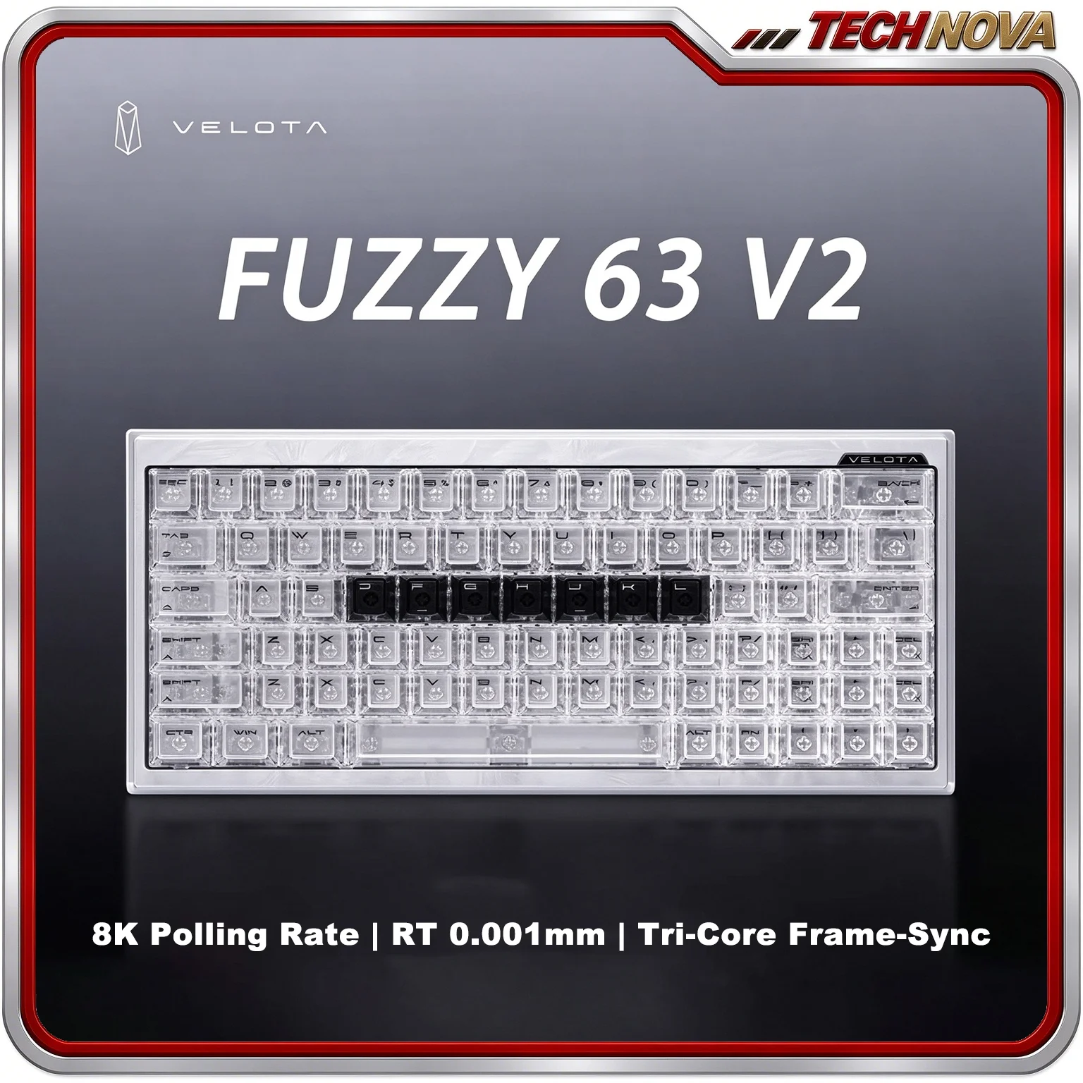 ATK VELOTA FUZZY 60 63 V2 Wired Magnetic Keyboard 8K Polling Rate Aluminum Alloy RT 0.001mm Low Latency Wired Game Keyboard