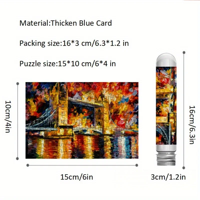 لغز أنبوب اختبار صغير ، جسر لندن ، لوحة شهيرة ، لعبة تعليمية ، ديكور منزلي ، هدية مهرجان ، ألعاب تعليمية ، عائلة ،