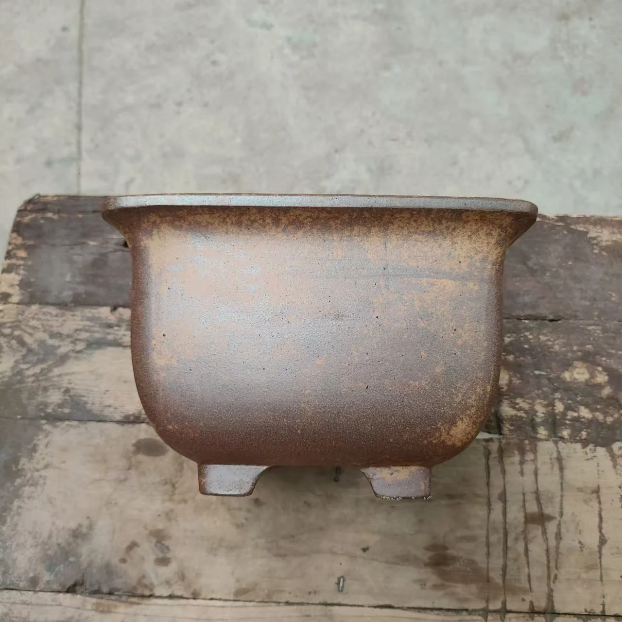 Yixing Unglazed bonsai pot Wood-fired Style Square shape