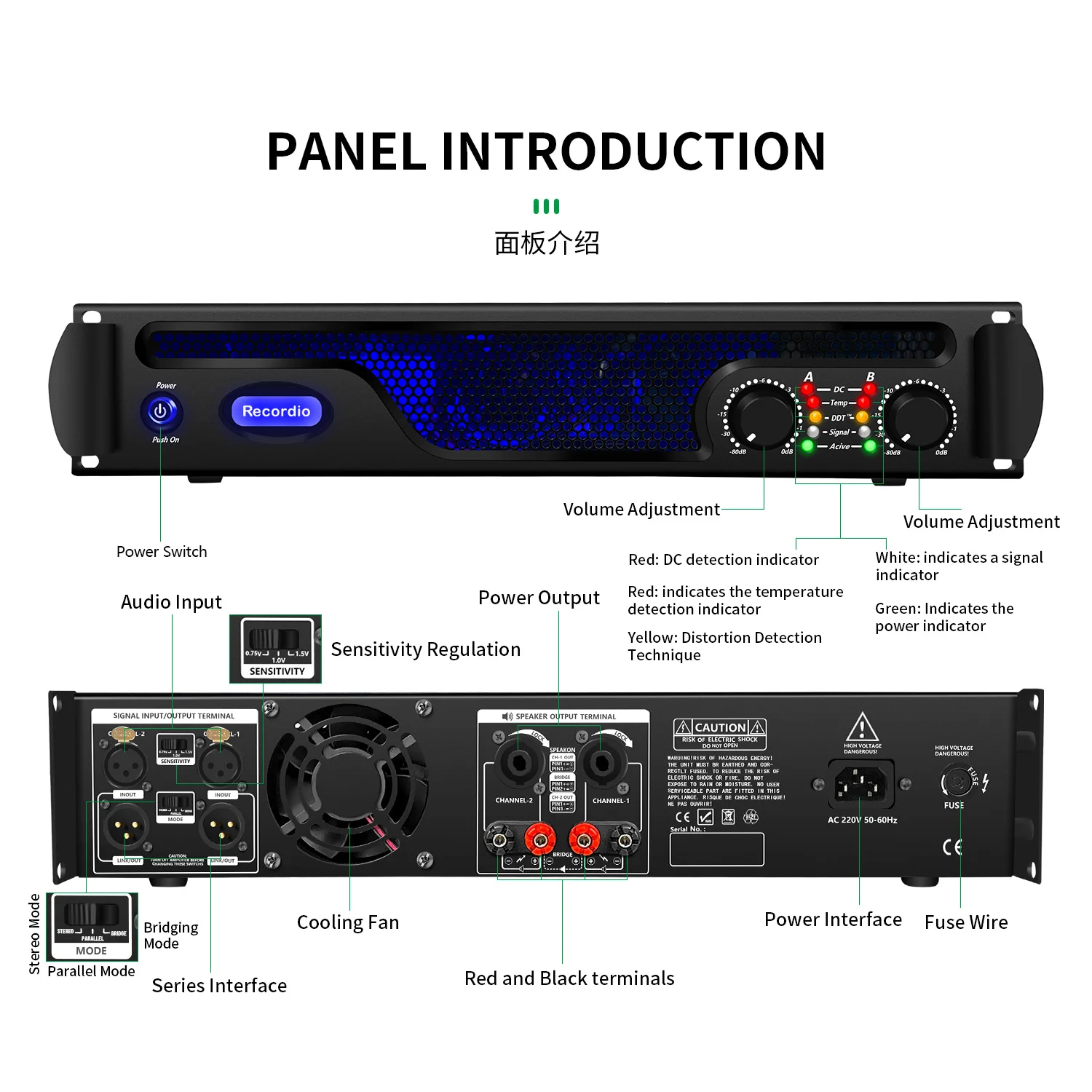 GAP-LS1000 Digital Amplifier Models 2 Channel professional mixer amplifier 10000W*2 Digital Amplifiers Use for DJ stage