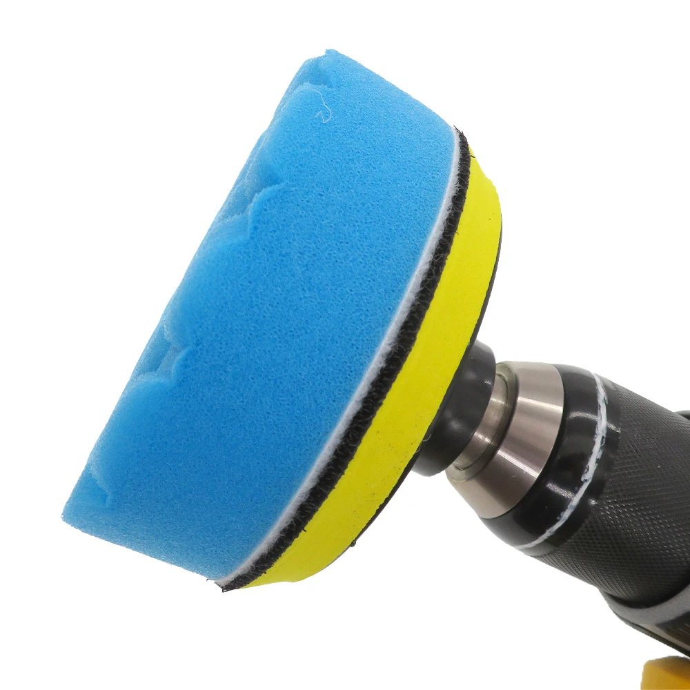 4 Pcs 4 인치 연마 패드 버핑 양모 스폰지 패드 100mm 세척, 전기 드릴 자동 연마기 용 M10 어댑터와 왁싱