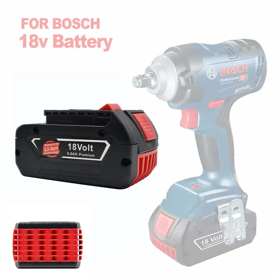 Для BOSCH 18 В аккумулятор BAT609 BAT610 Для Bosch 18 В Professional 6,0 Ач литий-ионный аккумулятор для дрели GBA18V GSR18V BAT618 BAT619