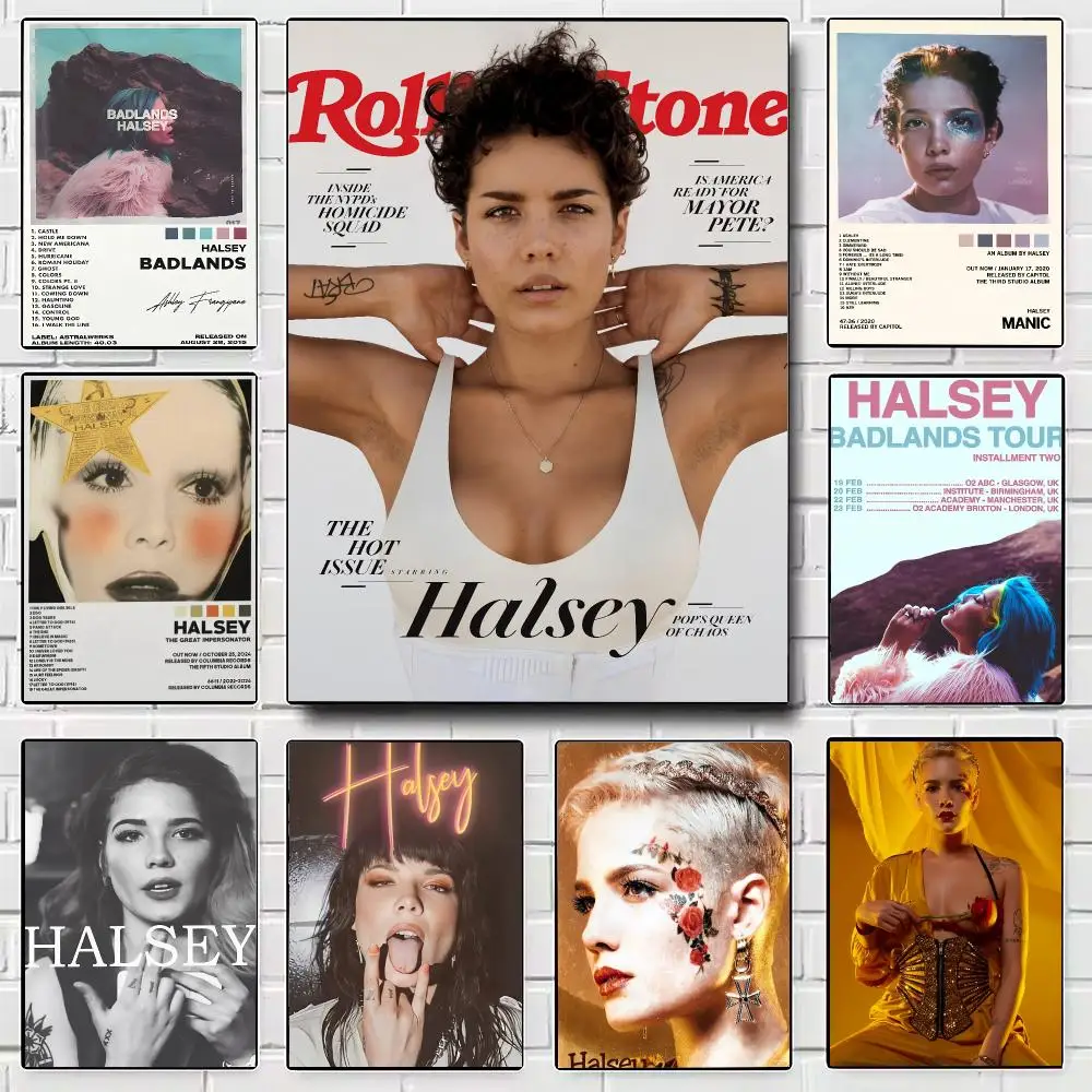 H-Halsey Poster Modern Wall Art for Bedroom Living Room Cafe Bar Aesthetic Home Decor Gift