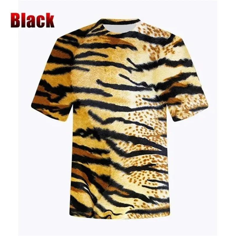 T-shirt da uomo e da donna di nuova moda 3d Animal Lion Tiger Leopard Leopard Print Tiger Clothes Casual Shirs Top a maniche corte