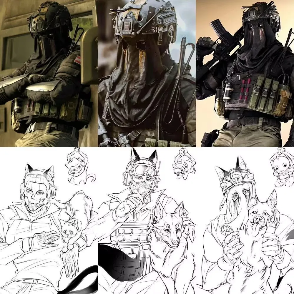 61-наклейки Konig для «Call of Duty» — наклейки на чехол для телефона Konig Xiao Ke Octopus Face Series с игровым персонажем