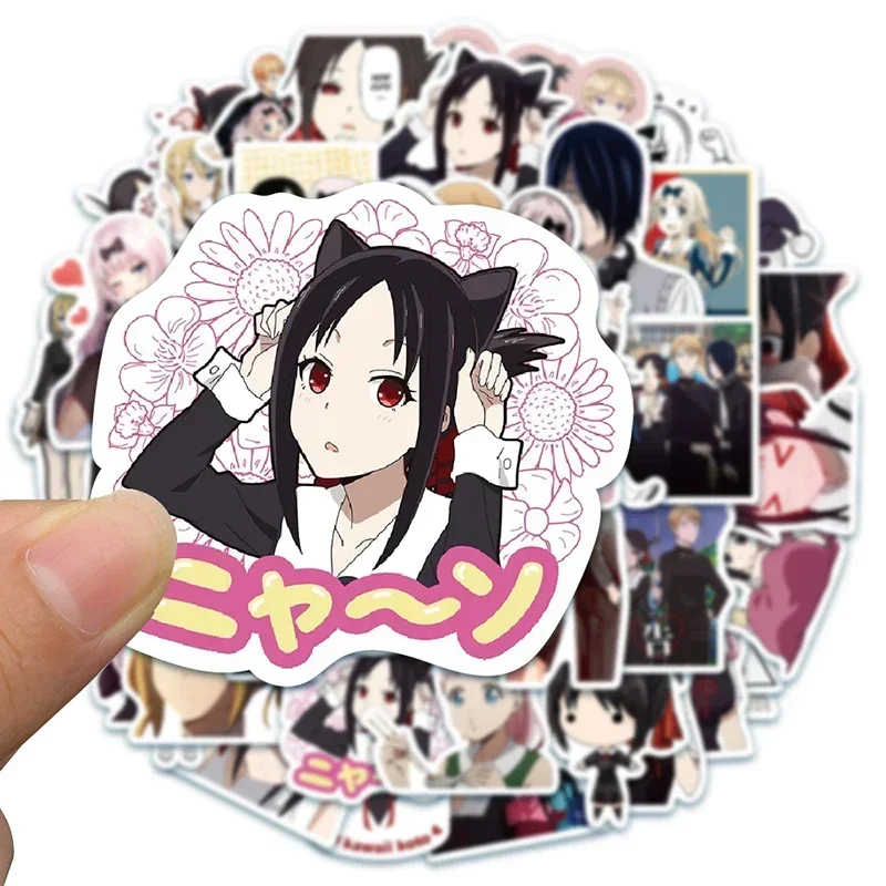 50pcs Kaguya-sama: Love Is War Stickers Laptop Bicycle Guitar Skateboard Sticker Kid DIY Graffiti Waterproof Stickers Toy