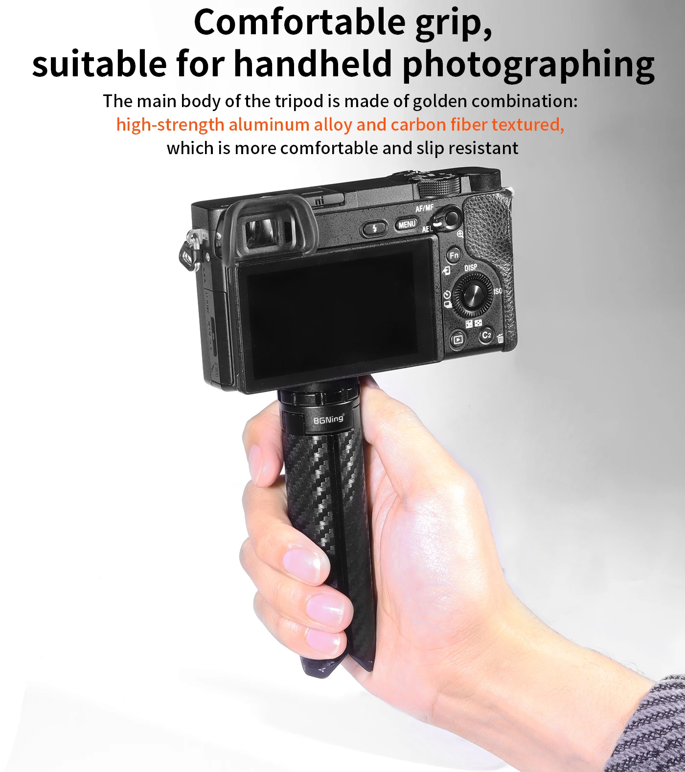Mini-Vlog-Stativhalterung mit 1/4-Zoll-Adapter für Gopro Insta360 X6 X5 Air OSMO 360 II Action 5Pro Einbeinstativ Selfie-Stick-Stange – Detail 6