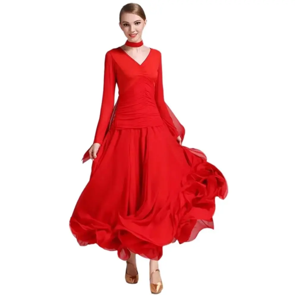 

New Adult Modern national standard lace dance and jazz dance dress for Women Stage Performance Dancing Dress