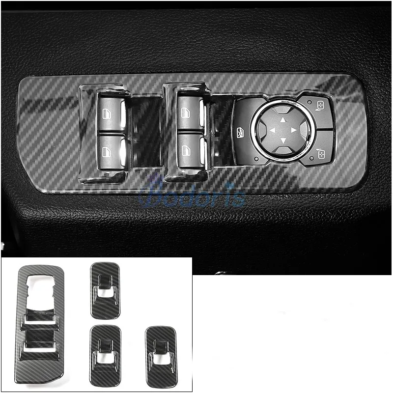 

Накладка на кнопку стеклоподъемника для Ford F150 RAPTOR 2017-2019, цвет карбон, аксессуары для стайлинга автомобиля